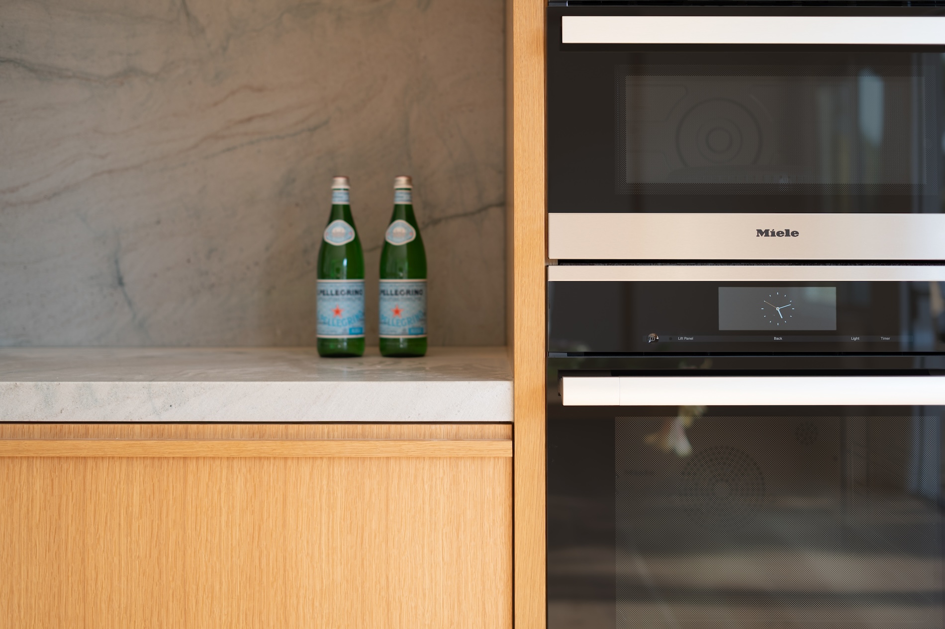 Kitchen Stacked Ovens Detail Stainless