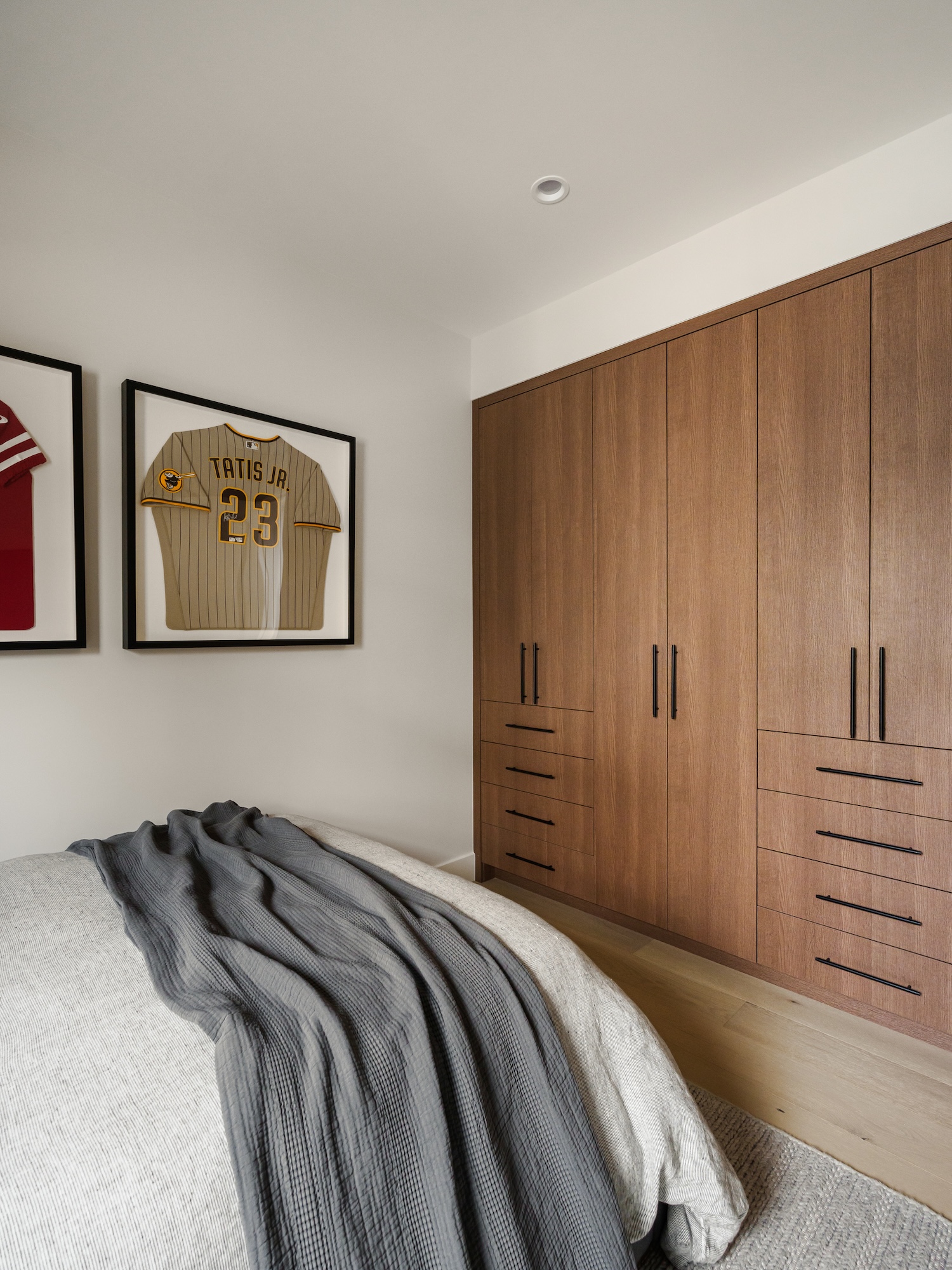 Boys Bedroom Interior Design Framed Jerseys