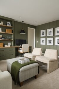 Built In Desk And Shelves Home Office Design