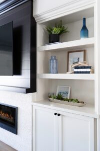 Built In Shelves Next To Tv Living Room