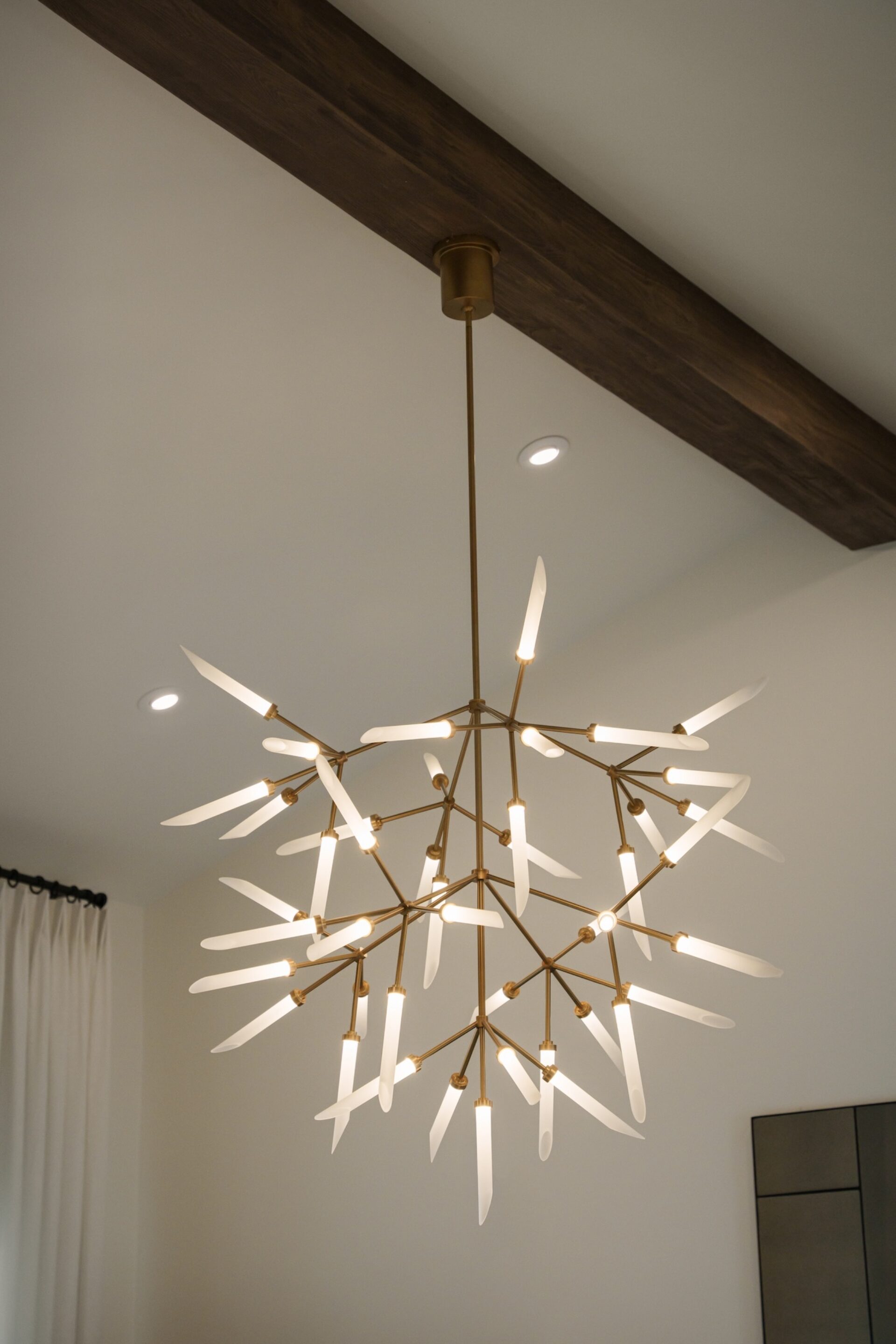 Custom Chandelier Living Room Interior Design