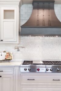 Custom Kitchen Design Pot Sink Tile Backsplash