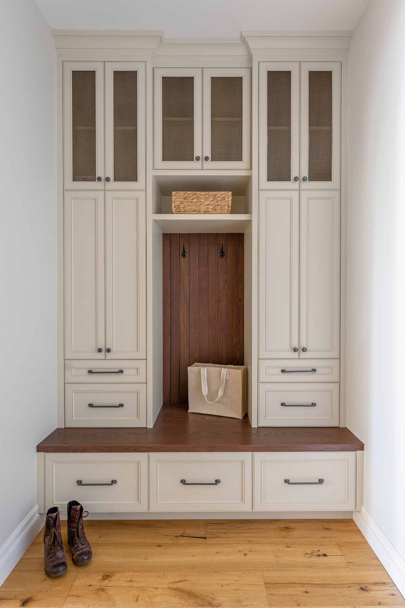 Custom Mudroom Remodel Storage