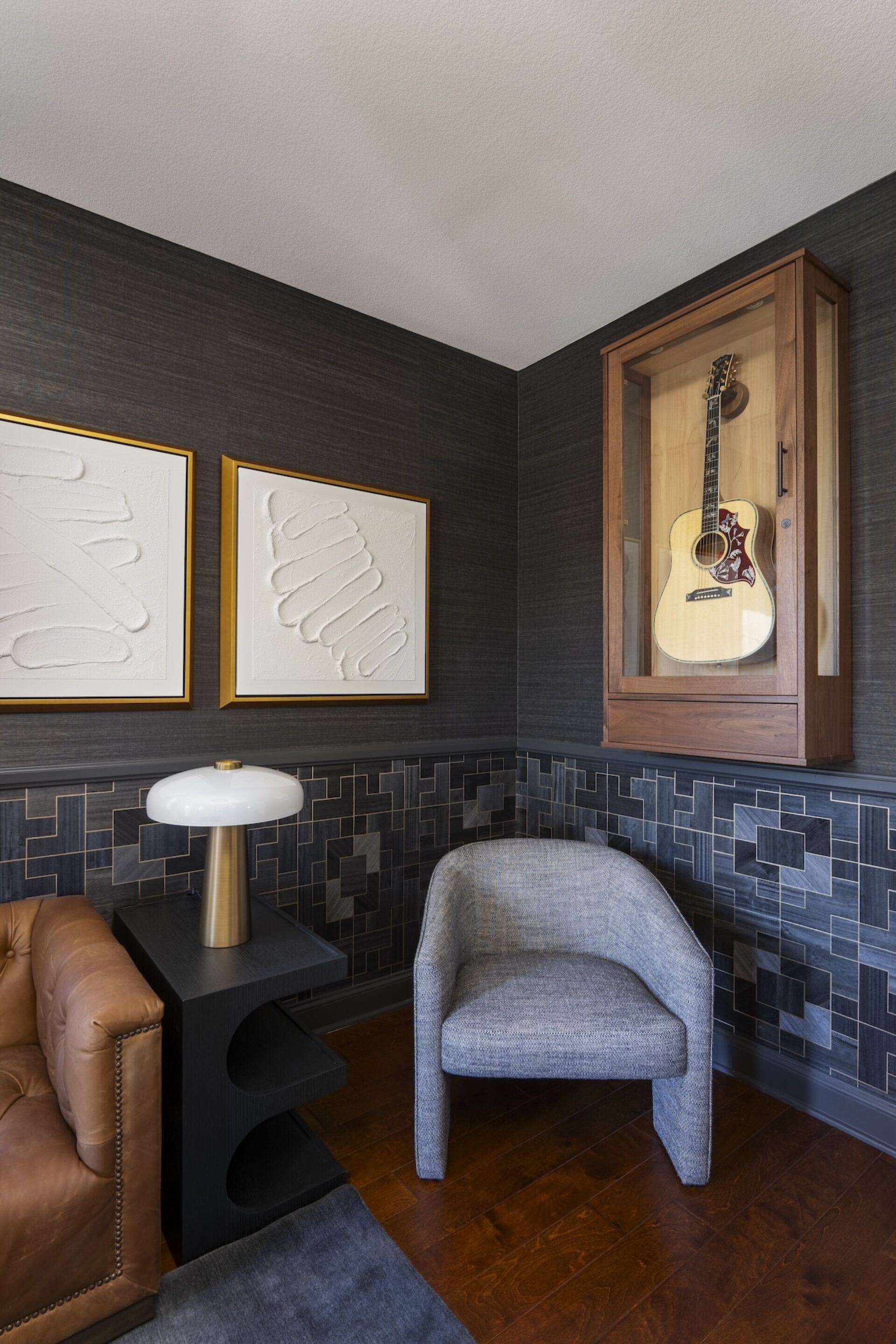 Dark Moody Home Office Design