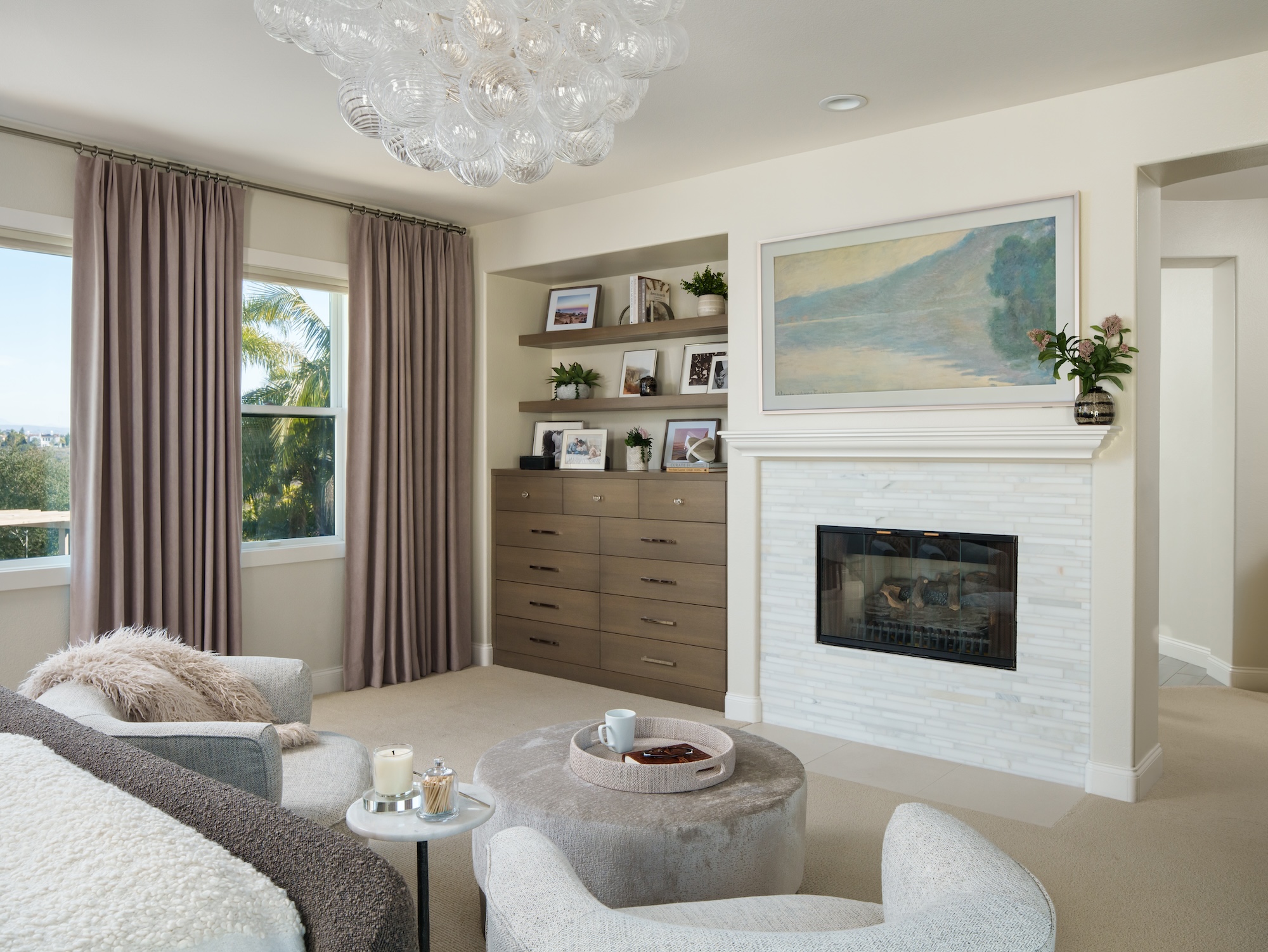 Del Mar Primary Bedroom With Fireplace