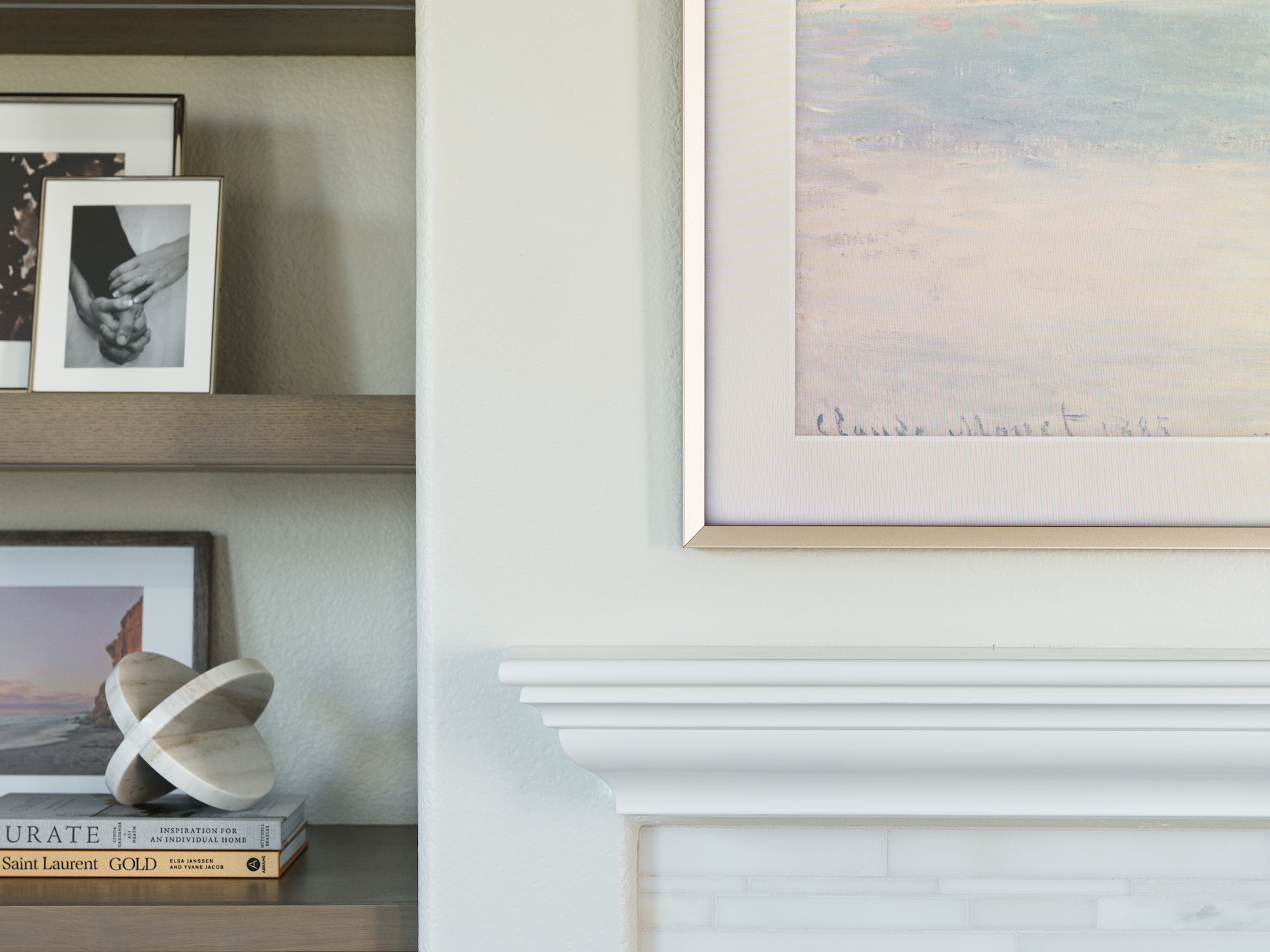 Fireplace Mantel Detail Primary Bedroom