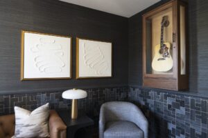Framed Shadowbox Guitar Hung On Wall