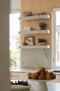 La Jolla Kitchen Design Floating Shelves