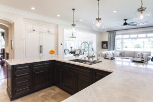 Large U Shaped Kitchen Countertop Island