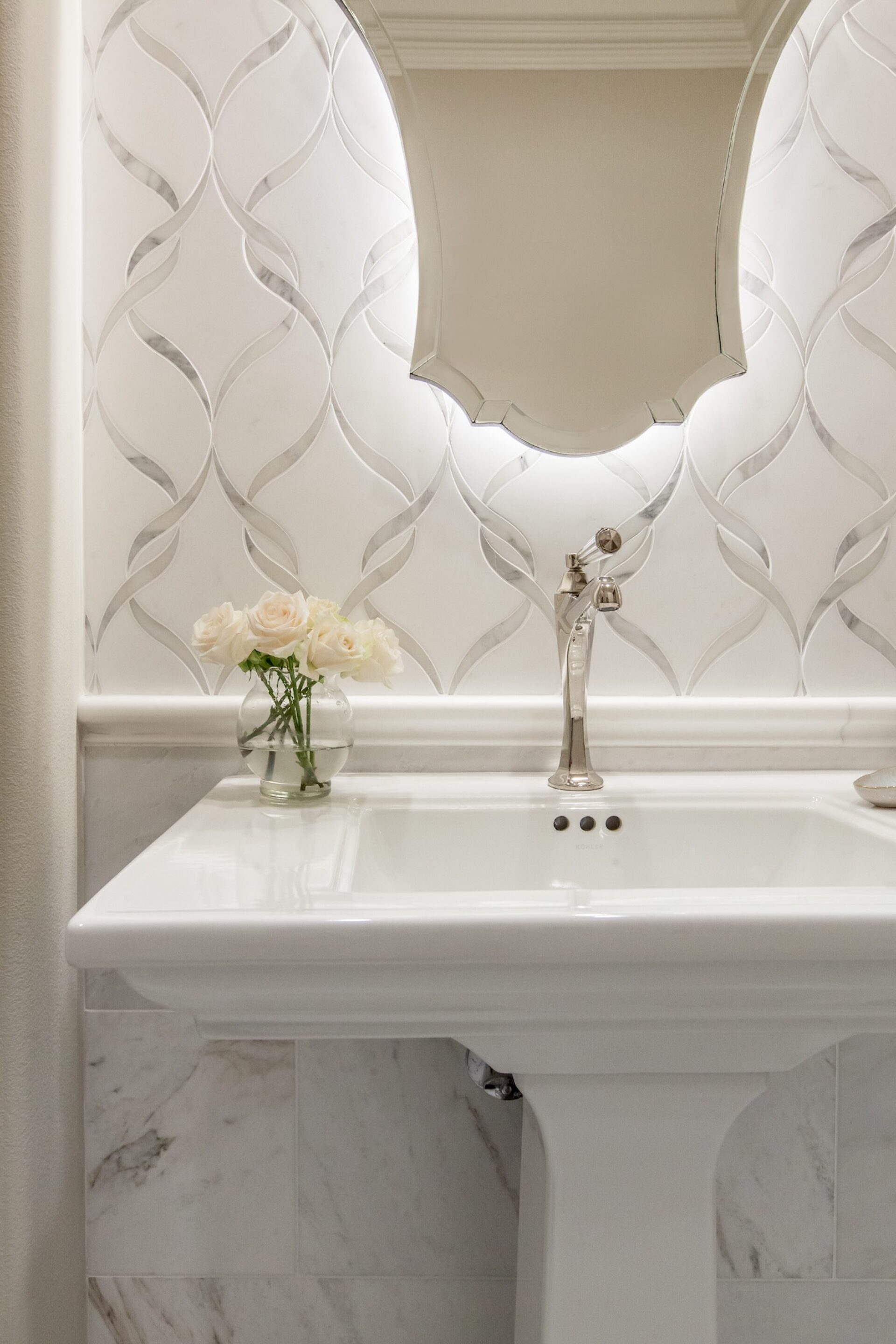 Laura Abrams Design Del Mar Ca Powder Bathroom