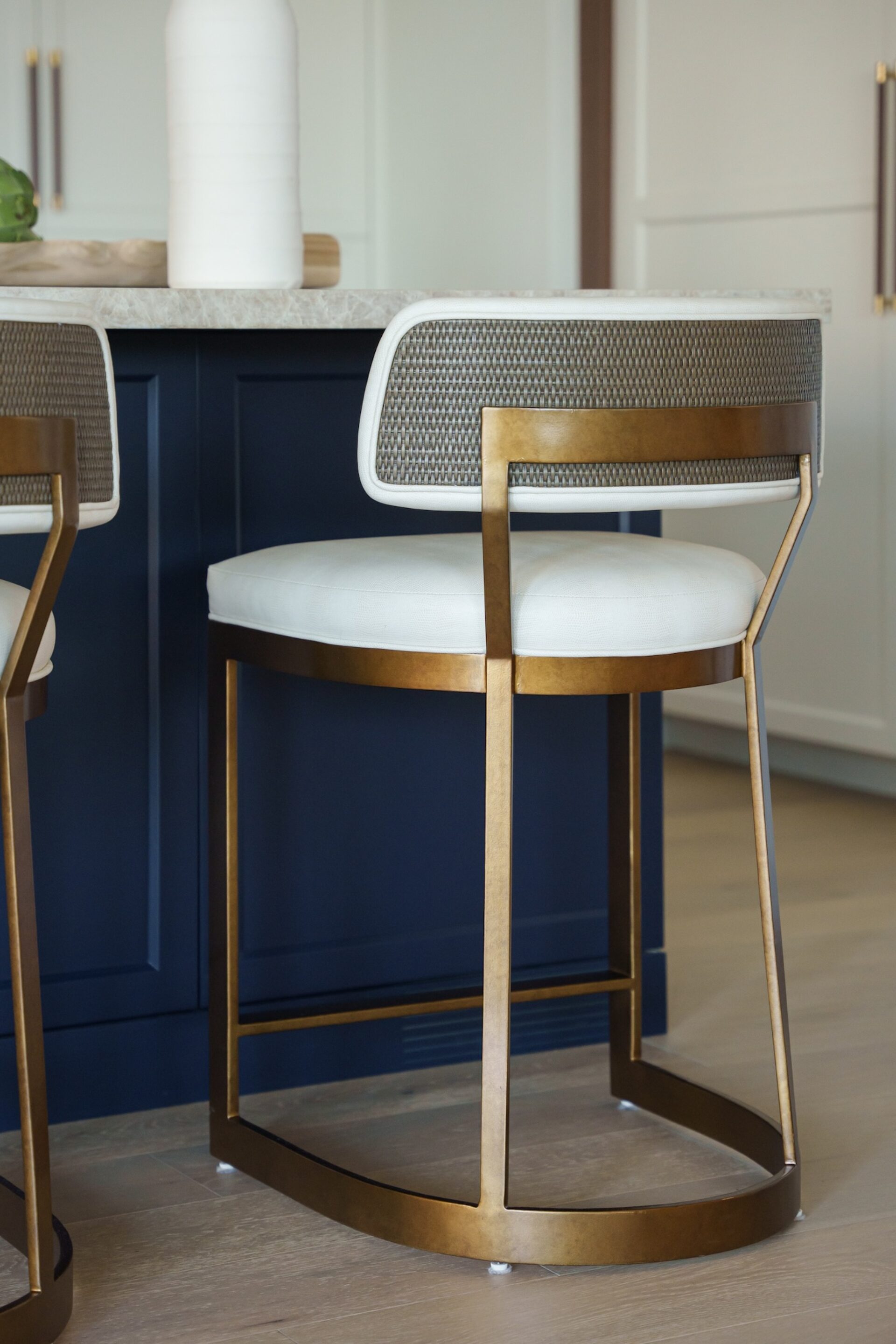 Laura Abrams Design Kitchen Island Stool Detail