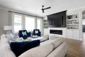 Living Room Interior Design Tv Over Gas Fireplace