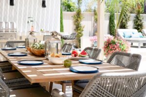 Outdoor Dining Table And Tablescape San Diego