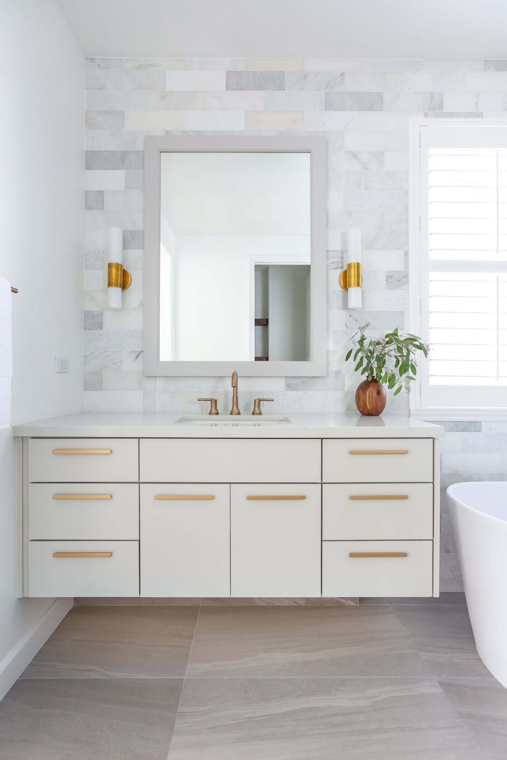 Primary Bathroom Floating Vanity